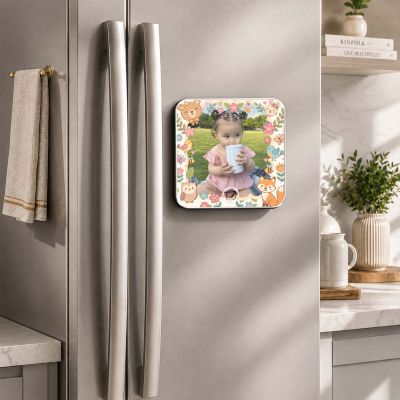 Personalized Musical Fridge Magnet with Photo & Song Custom Music Player Fridge Magnet Birthday Gift for Daughter, Son, Kids Customized Photo Music Box Unique Memory Keepsake